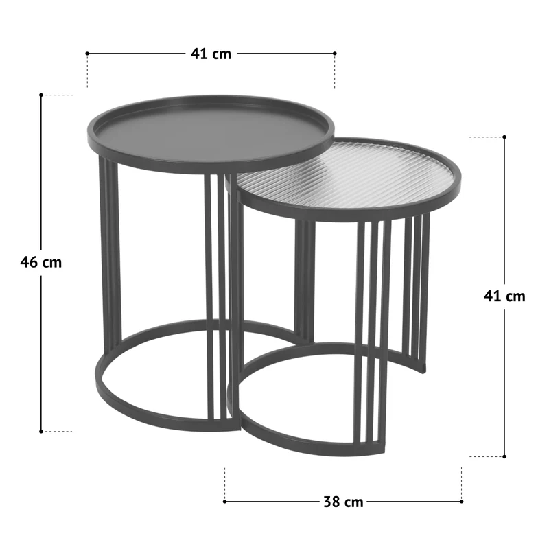 LADAR 2er Set Beistelltische