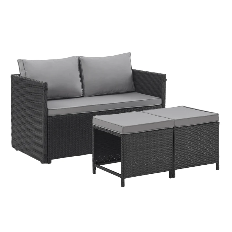 B-Ware ATHINA Sitzgruppe Schwarz