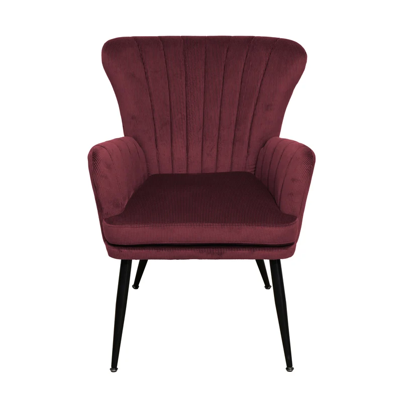 B-Ware Sessel SANSA Cord Weinrot