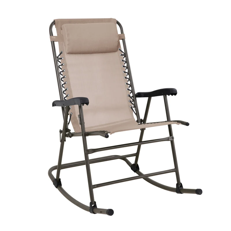 B-Ware Faltbarer Schaukelstuhl Beige/Sandfarben