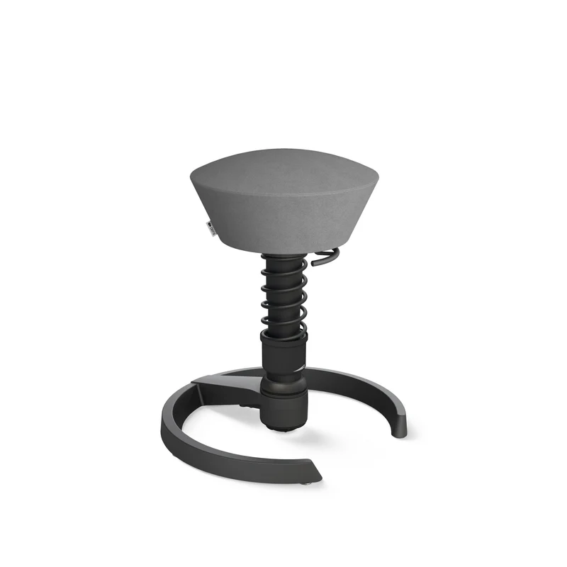 Aeris Swopper mit Gleiter (Schwarz) – Ergonomischer Sitzhocker für aktives Sitzen
