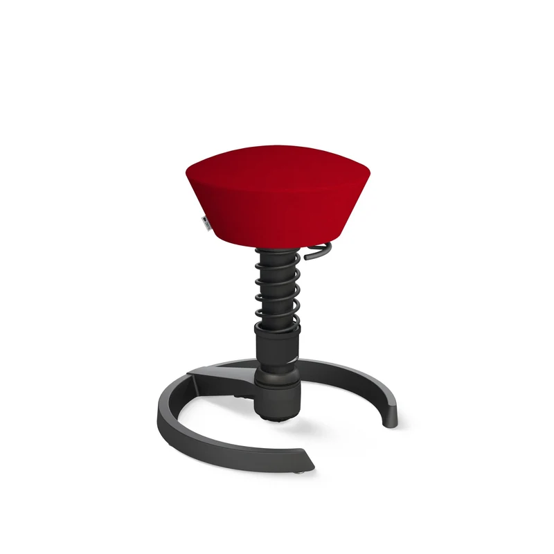 Aeris Swopper mit Gleiter (Schwarz) – Ergonomischer Sitzhocker für aktives Sitzen