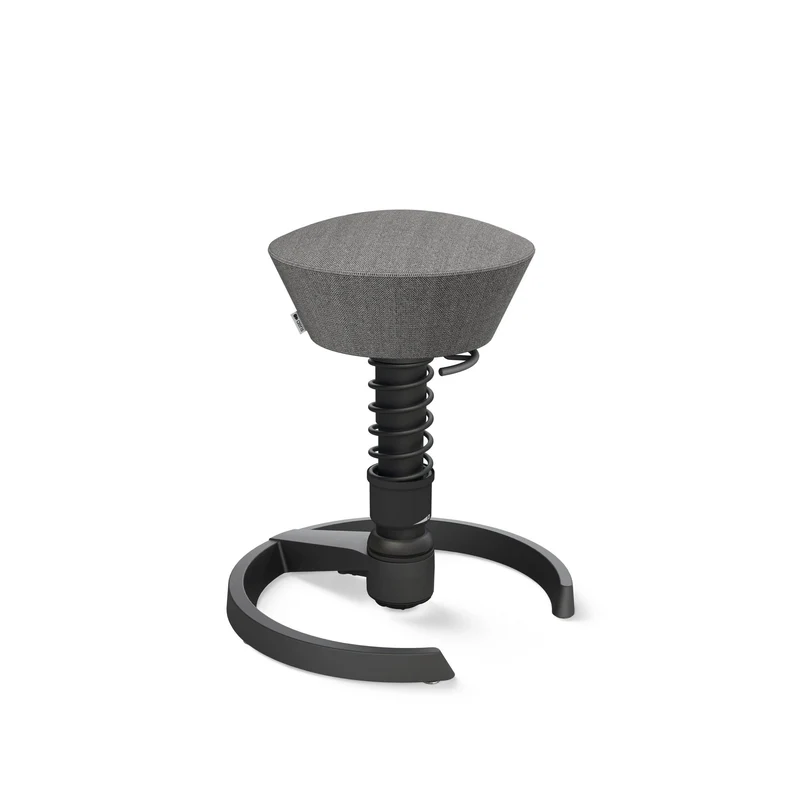 Aeris Swopper mit Gleiter (Schwarz) – Ergonomischer Sitzhocker für aktives Sitzen
