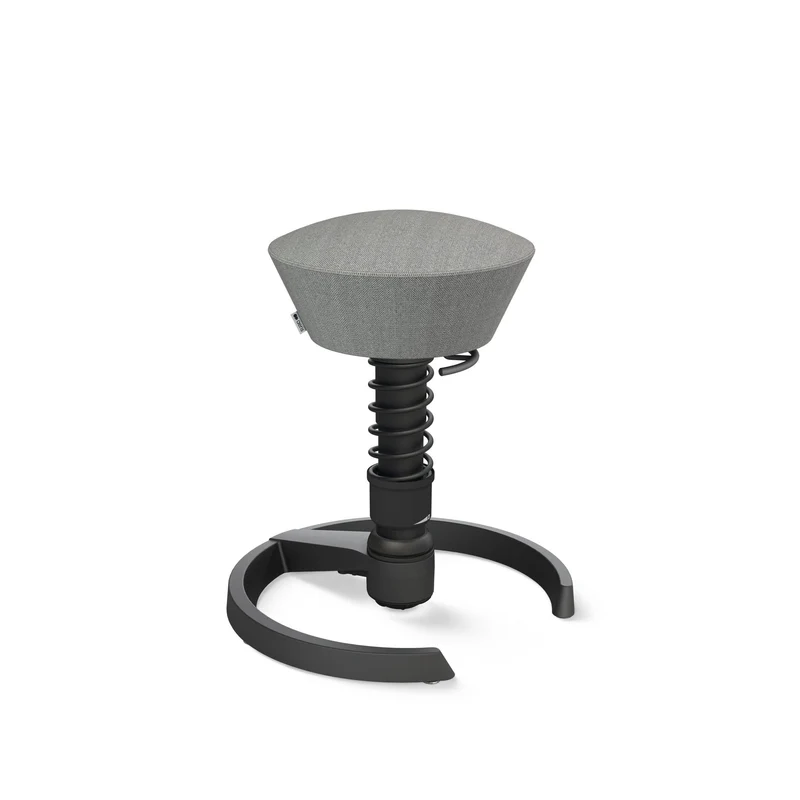 Aeris Swopper mit Gleiter (Schwarz) – Ergonomischer Sitzhocker für aktives Sitzen