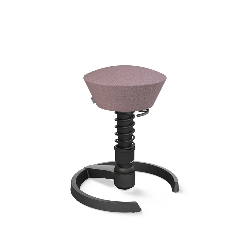 Aeris Swopper mit Gleiter (Schwarz) – Ergonomischer Sitzhocker für aktives Sitzen