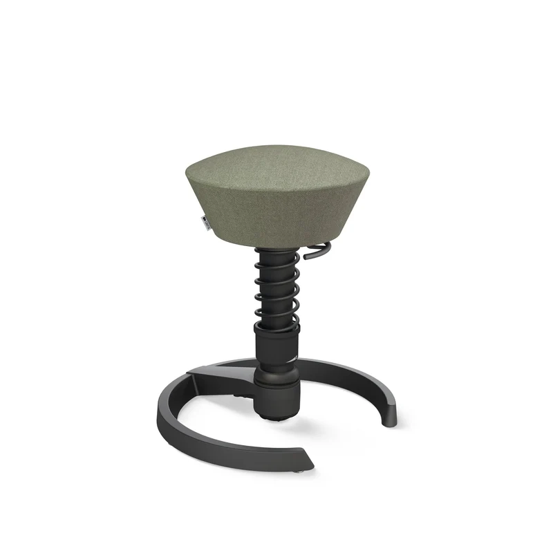 Aeris Swopper mit Gleiter (Schwarz) – Ergonomischer Sitzhocker für aktives Sitzen