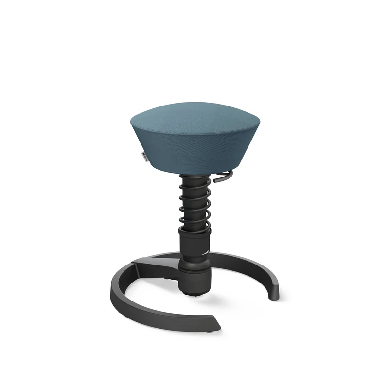 Aeris Swopper mit Gleiter (Schwarz) – Ergonomischer Sitzhocker für aktives Sitzen
