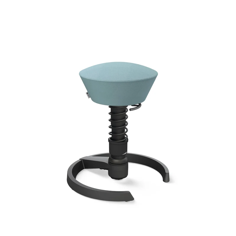 Aeris Swopper mit Gleiter (Schwarz) – Ergonomischer Sitzhocker für aktives Sitzen
