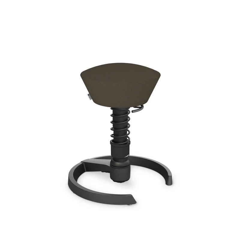 Aeris Swopper mit Gleiter (Schwarz) – Ergonomischer Sitzhocker für aktives Sitzen