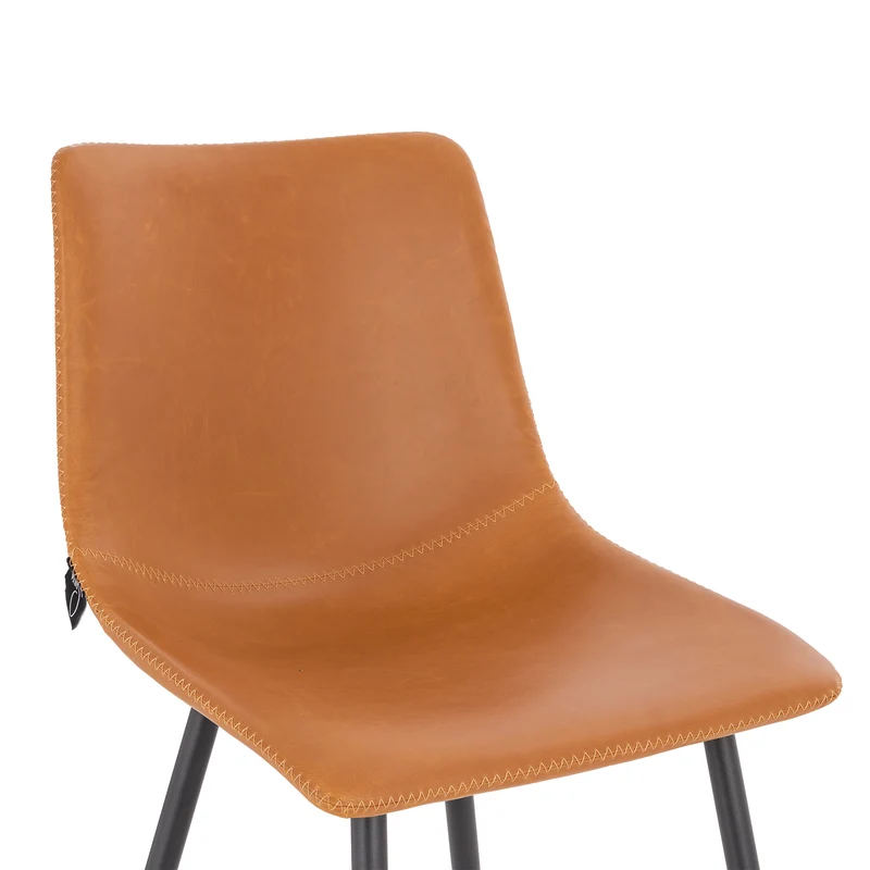 B-Ware MILES 2er Set Esszimmerstühle Kunstleder Cognac