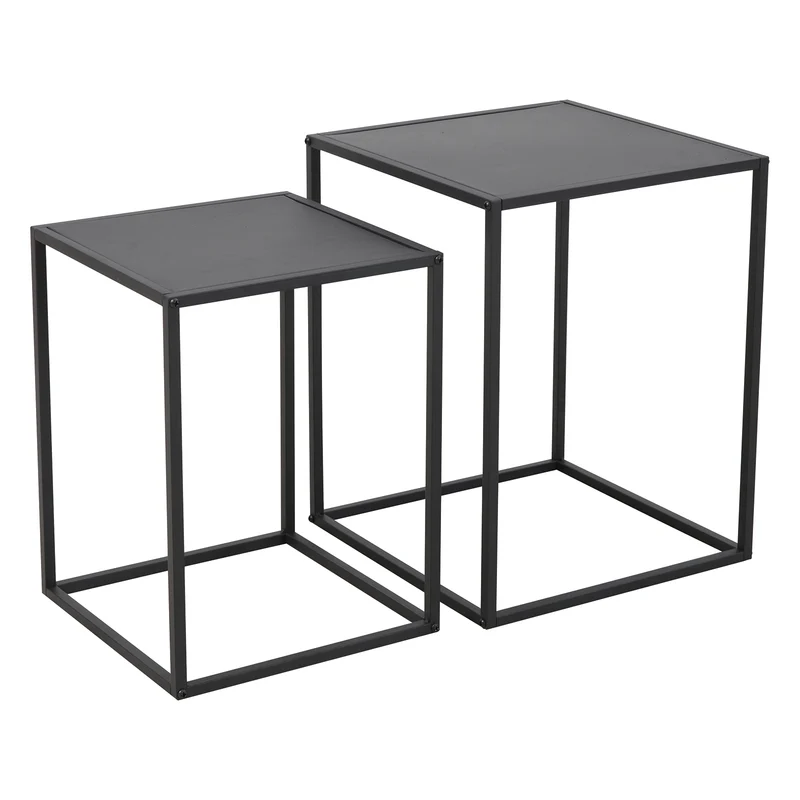 THEMI 2er Set Couchtisch Metall