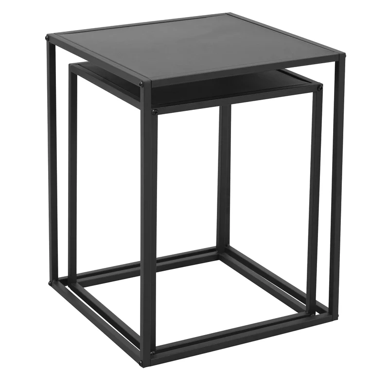 THEMI 2er Set Couchtisch Metall
