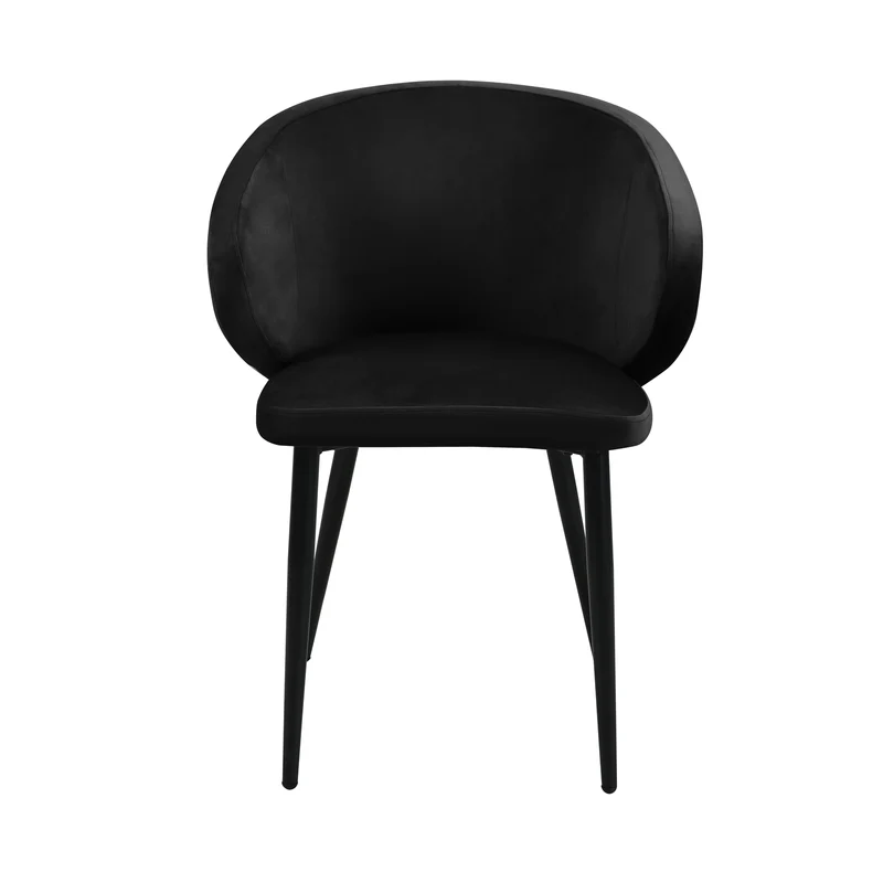 B-Ware AUDREY 2er Set Esszimmerstühle Schwarz Samt