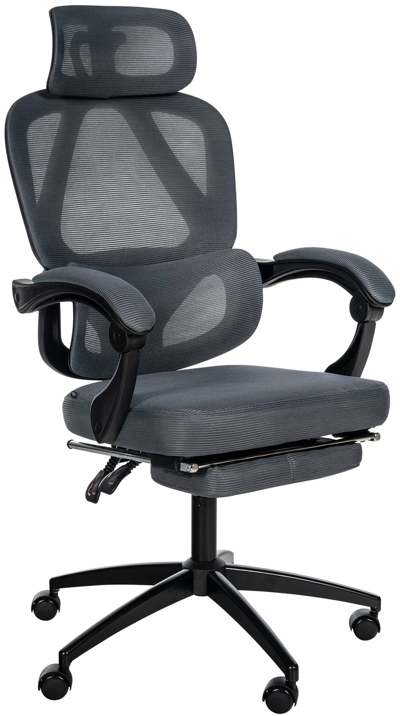 GONDER ergonomischer und vielfach einstellbarer Chefsessel, Bürostuhl, Mesh-Stoff, schwitzfrei.