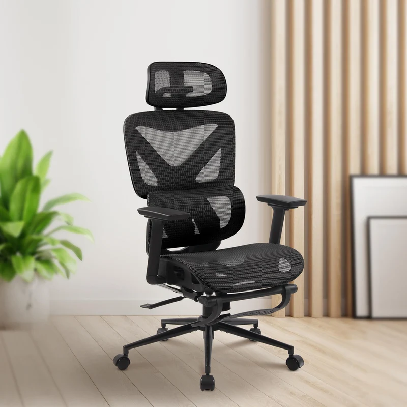 RESTO ergonomischer und vielfach einstellbarer Chefsessel, Bürostuhl, Mesh-Stoff, schwitzfrei.