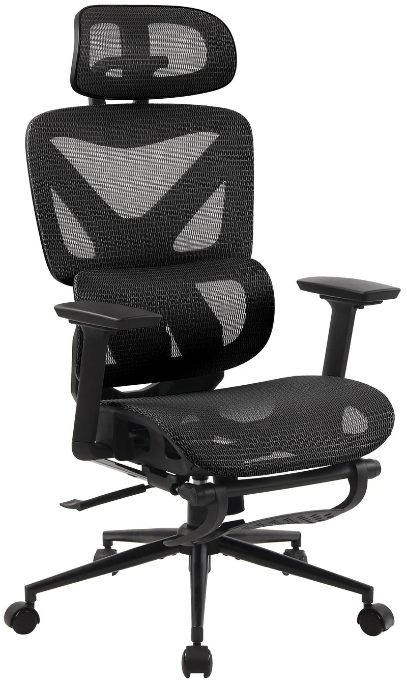 RESTO ergonomischer und vielfach einstellbarer Chefsessel, Bürostuhl, Mesh-Stoff, schwitzfrei.