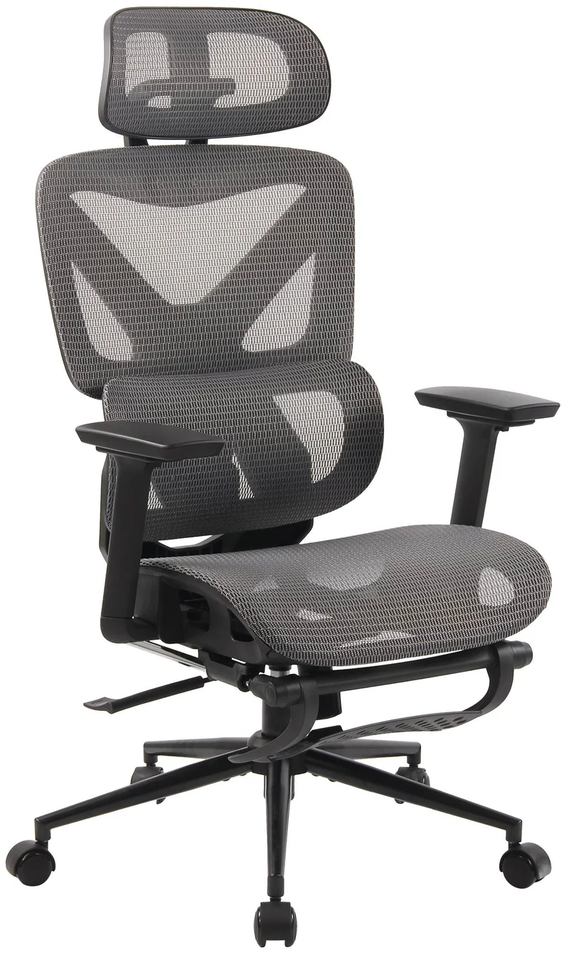 RESTO ergonomischer und vielfach einstellbarer Chefsessel, Bürostuhl, Mesh-Stoff, schwitzfrei.