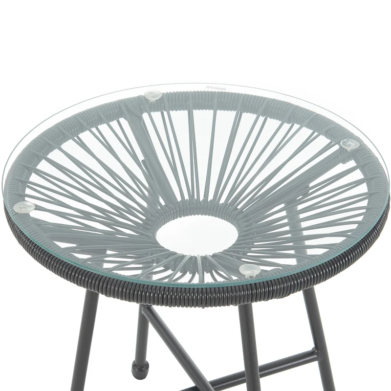 TULUM Balkon-Möbel 3-tlg. Garten-Möbel Set Balkonstühle mit Tisch