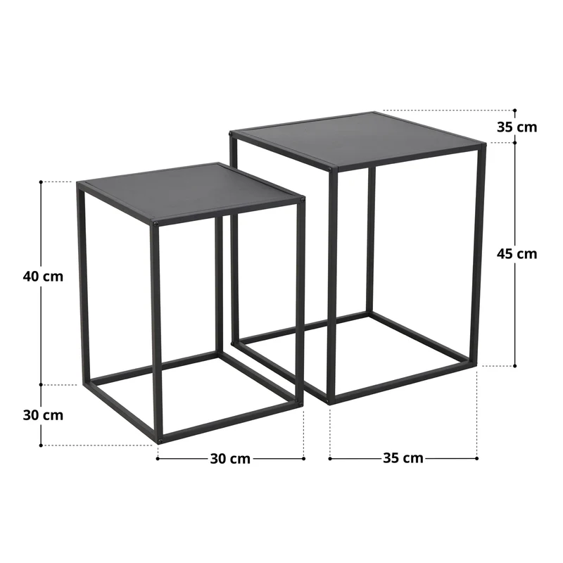 B-Ware THEMI 2er Set Couchtisch Metall Weiß