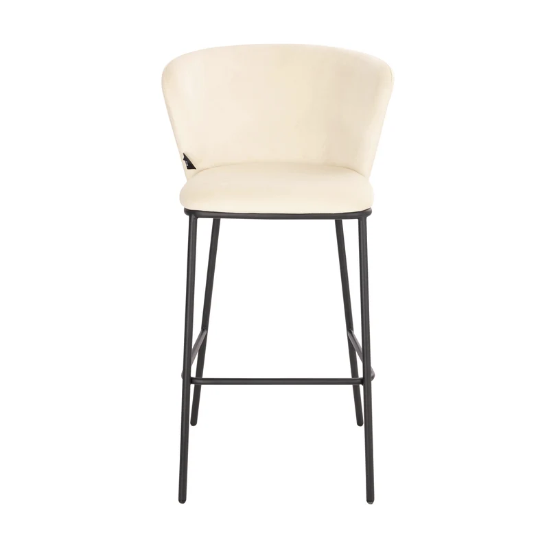B-Ware KATE 2er Set Barhocker Samt Beige