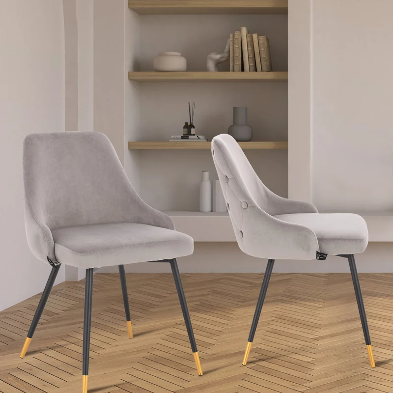 B-Ware ALICE 2er Set Esszimmerstühle Grau
