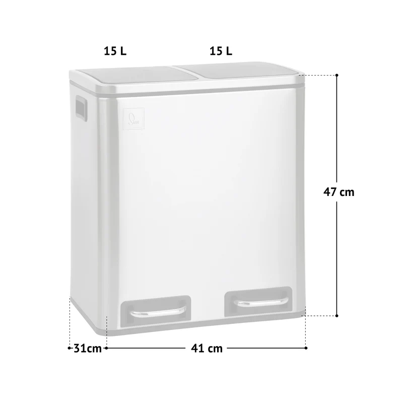 TM2X15 Mülleimer 30 Liter