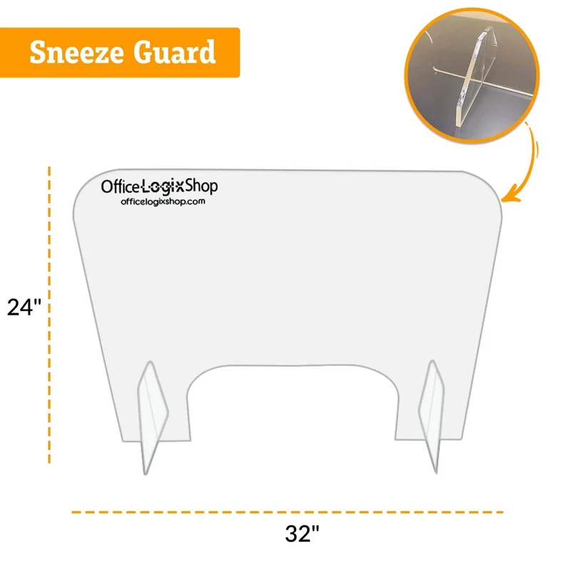 Officelogix PlexiGlass Shields Dividers for Desk