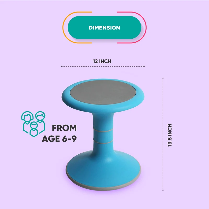 LorryLogix Wobble Chair For Kids - Ergonomic Wobble Stool To Encourage Right Posture, Balance & Strengthen Core