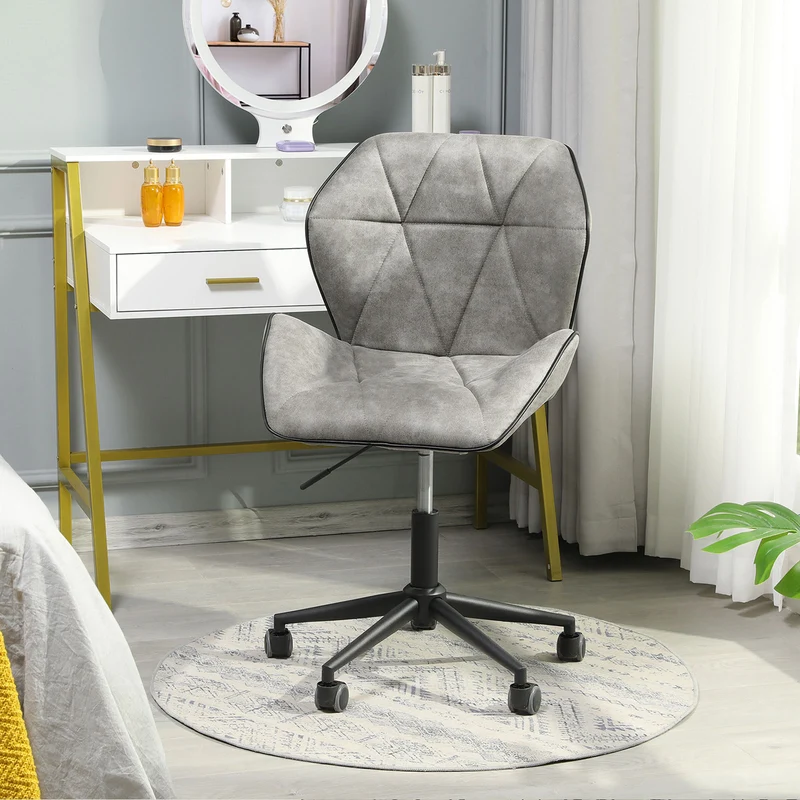 B-Ware Schreibtischstuhl Diamant Wildleder-Imitat Hellgrau