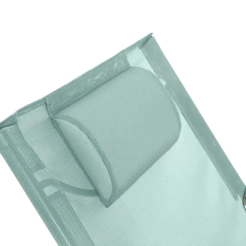 B-Ware TOMRA Liegestuhl Fußhocker Blau/Dunkelgrau