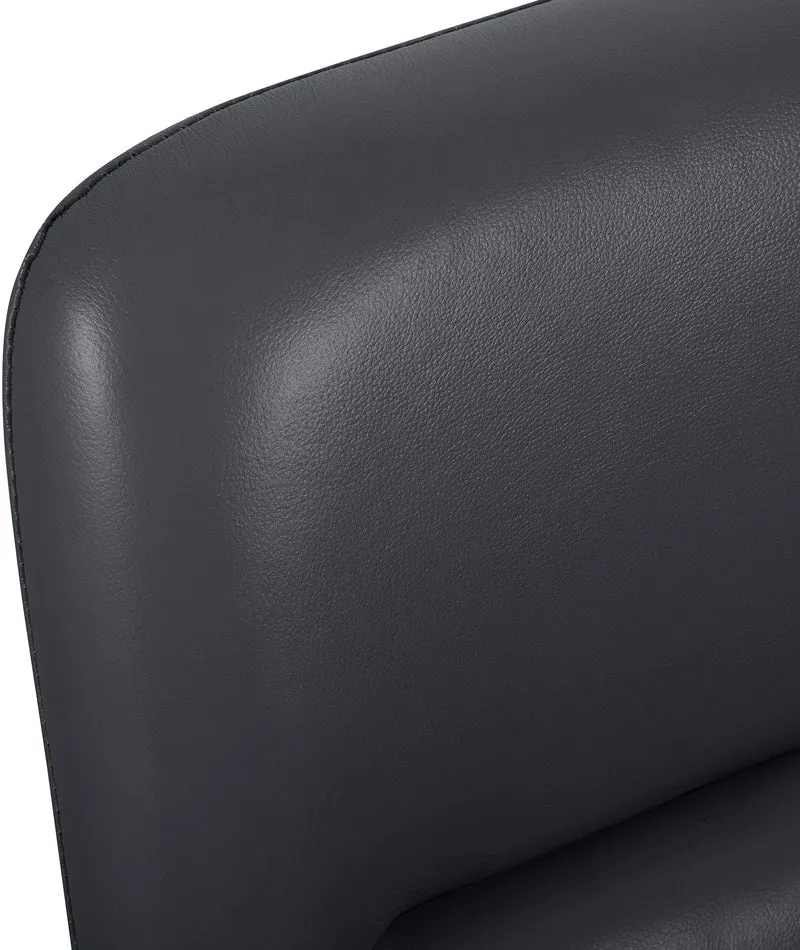 Bürostuhl HILDE, echtes Büffelleder, ergonomisch, belastbar bis 120 kg