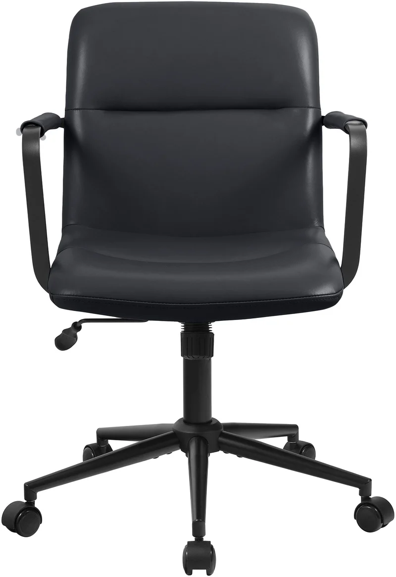 Bürostuhl HILDE, echtes Büffelleder, ergonomisch, belastbar bis 120 kg