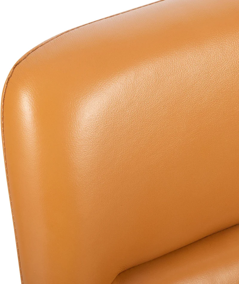 Bürostuhl HILDE, echtes Büffelleder, ergonomisch, belastbar bis 120 kg