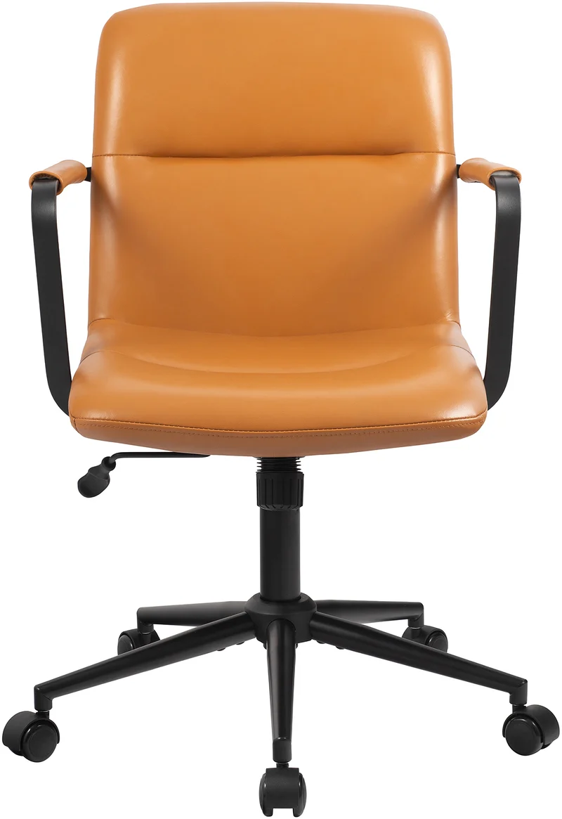 Bürostuhl HILDE, echtes Büffelleder, ergonomisch, belastbar bis 120 kg