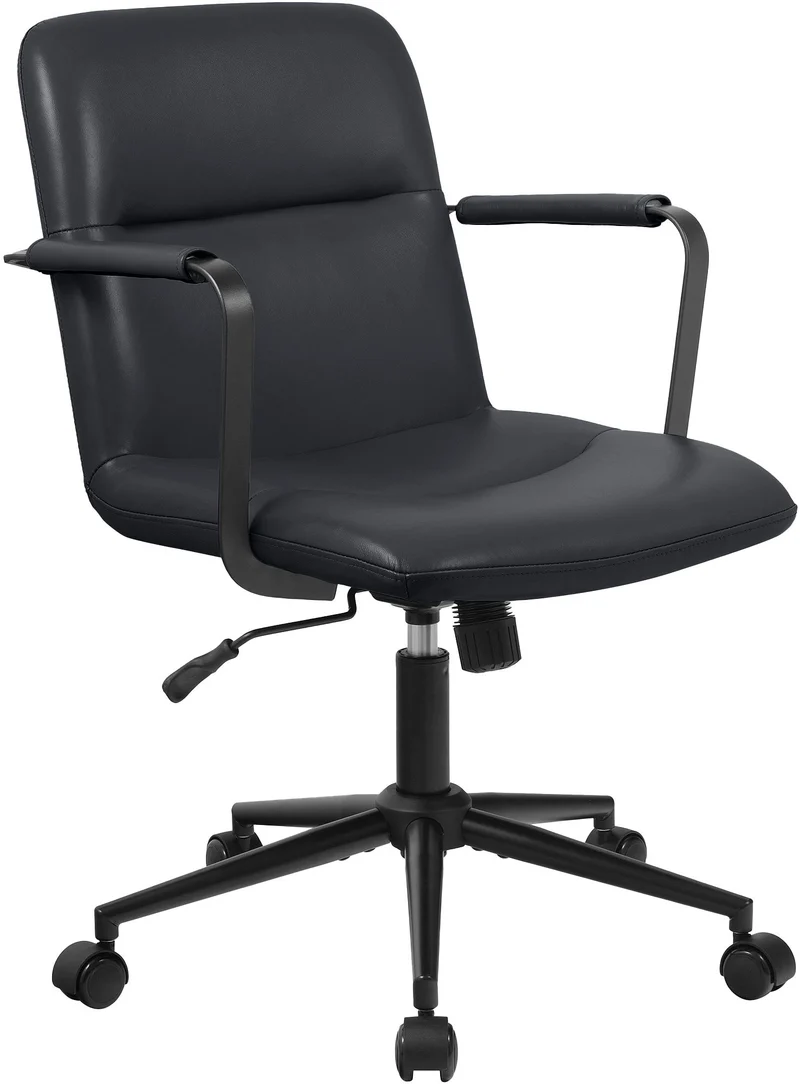 Bürostuhl HILDE, echtes Büffelleder, ergonomisch, belastbar bis 120 kg