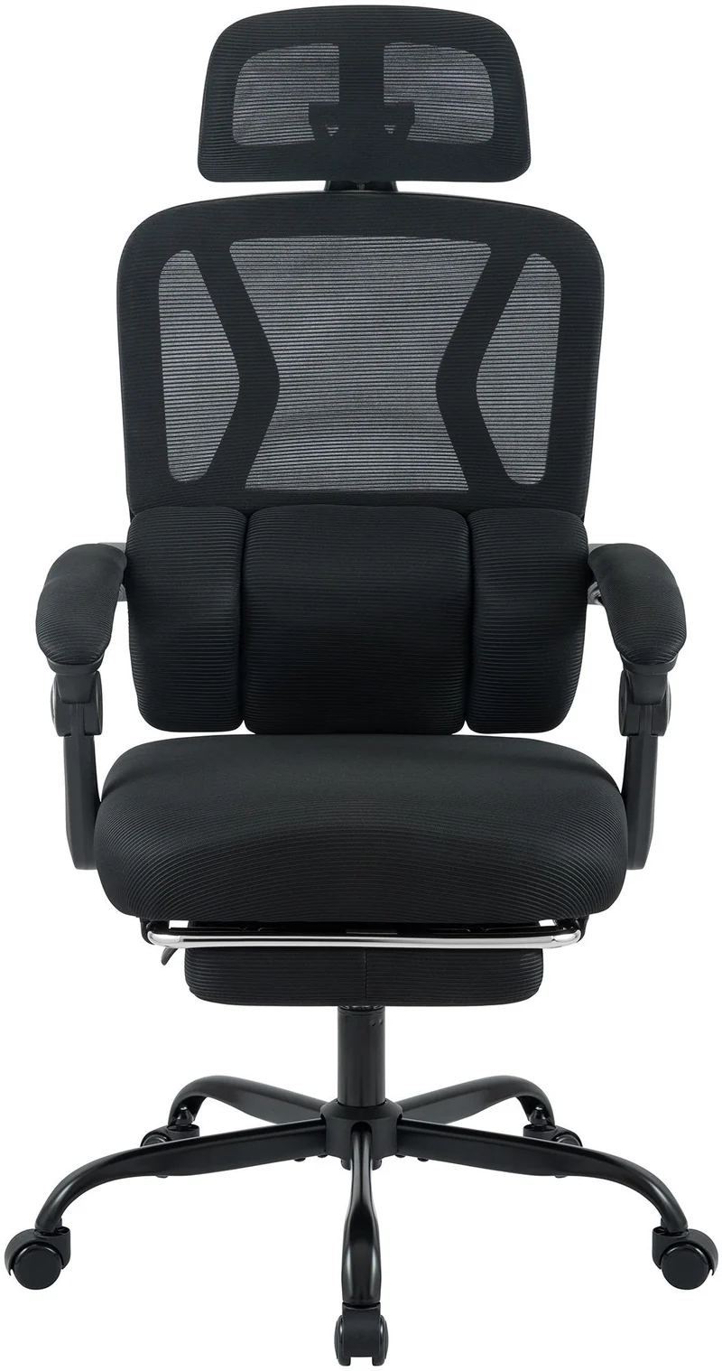 Bürostuhl LIBER, ergonomisch, mit Fußablage belastbar bis 150 kg
