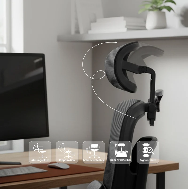 Bürostuhl LOTHE, ergonomisch, belastbar bis 150 kg