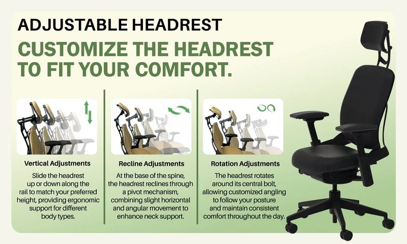 Steelcase Leap V2 Headrest - (Limited Quantity in Stock) - UTILITY PATENT PENDING
