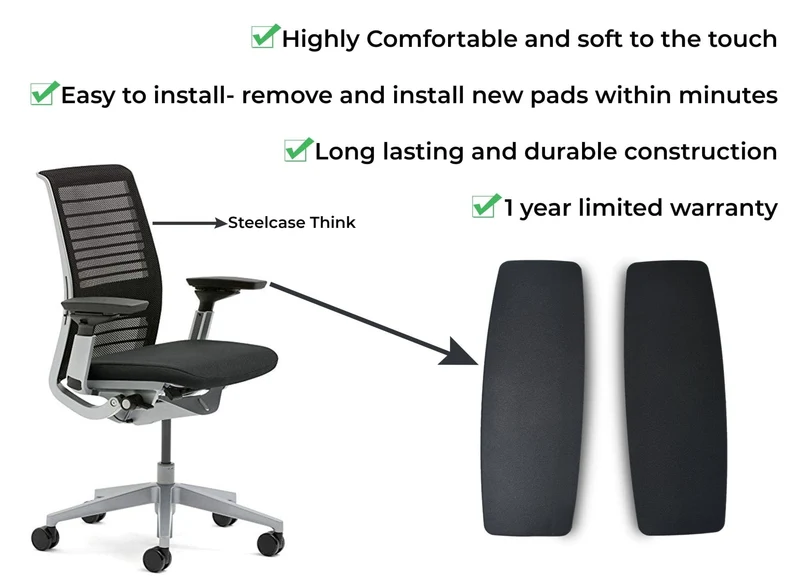 Steelcase Leap V2, Amia, Think Compatible – Arm Pads by OLS