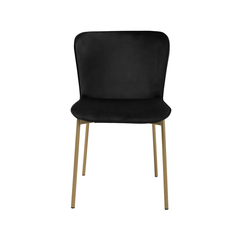 B-Ware MARY 2er Set Esszimmerstühle Schwarz/Gold