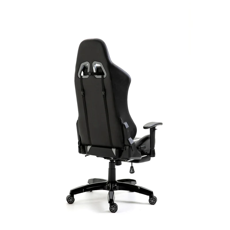 B-Ware Gaming Sessel mit Fußraste Schwarz-grau