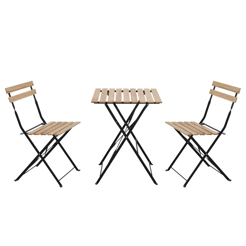 B-Ware Bistro Set Metall Holz