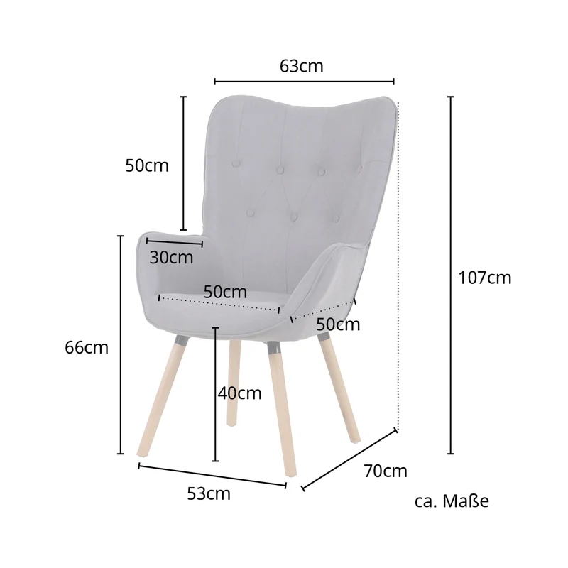 B-Ware Sessel CLEO Stoffbezug Creme