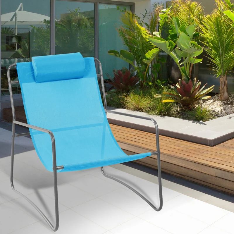 B-Ware SVEIO 2er Set Outdoor Sessel Blau