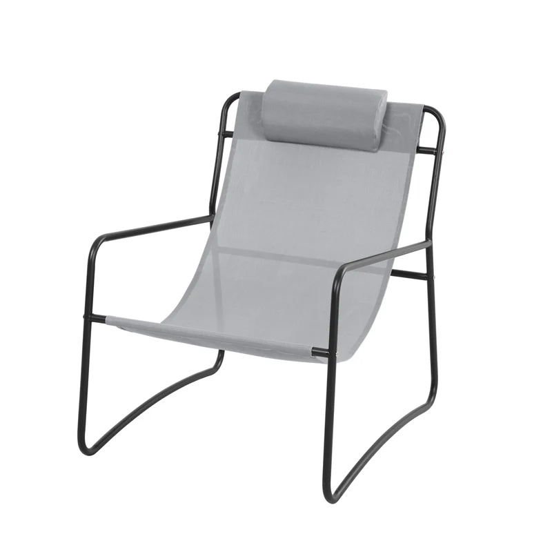 SVEIO 2er Set Outdoor Relaxsessel Gartenstuhl mit Kissen Liegestuhl