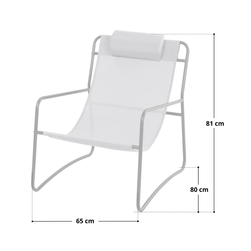 SVEIO 2er Set Outdoor Relaxsessel Gartenstuhl mit Kissen Liegestuhl