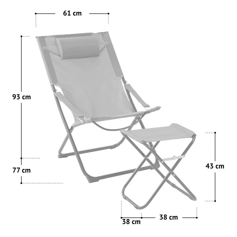 TOMRA Liegestuhl mit Hocker