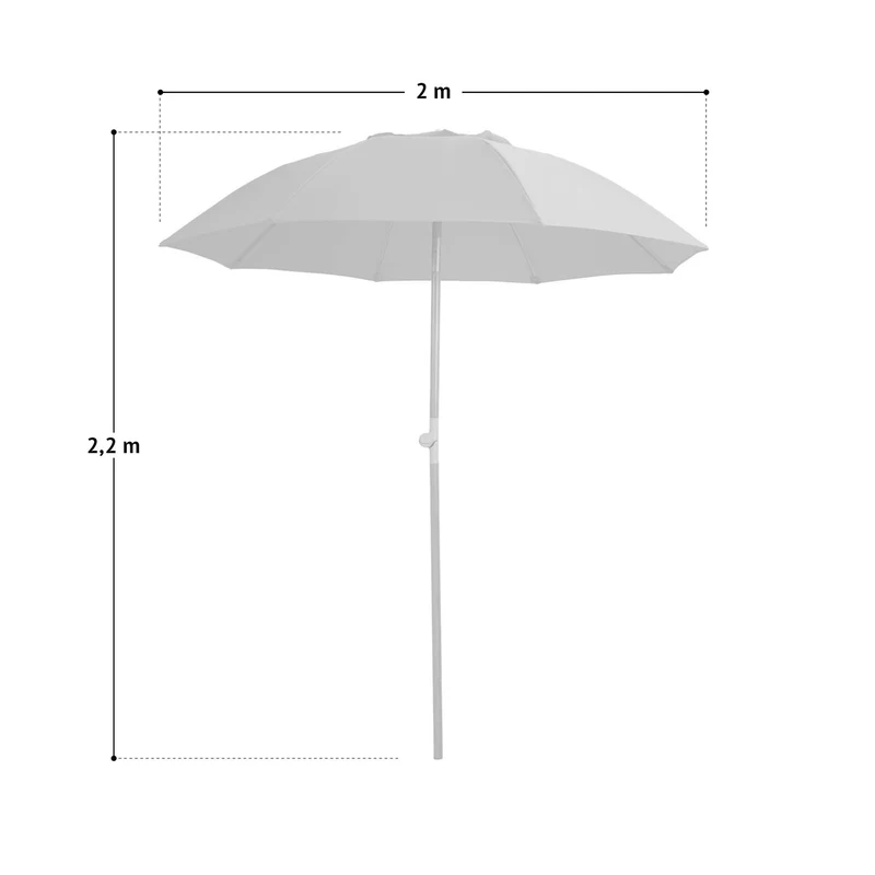 B-Ware Sonnenschirm Bambus Gelb