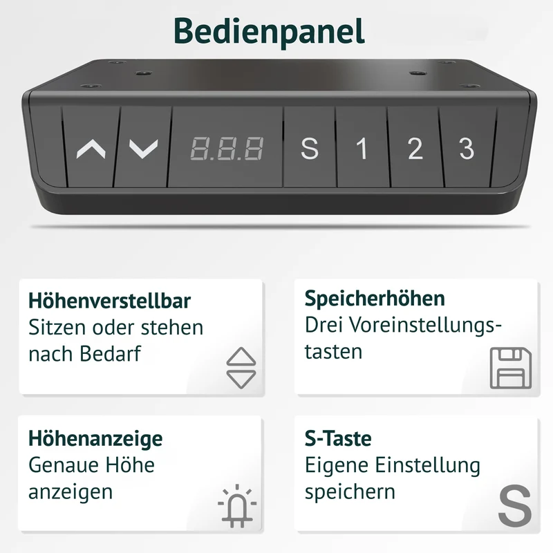 DOBON Schreibtischgestell höhenverstellbar Doppelmotor
