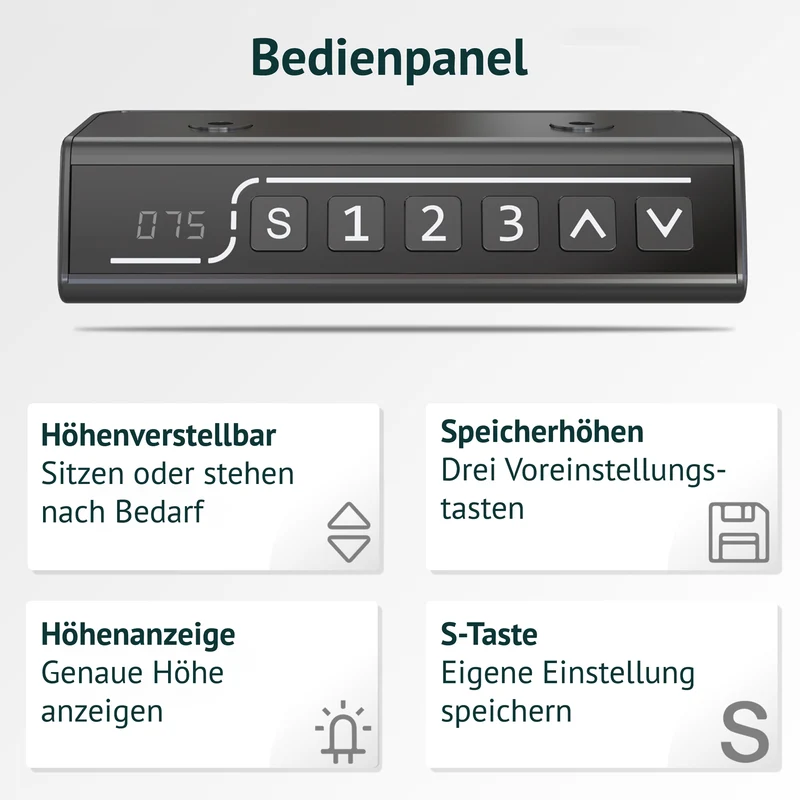 JIRI Schreibtischgestell höhenverstellbar Einzelmotor